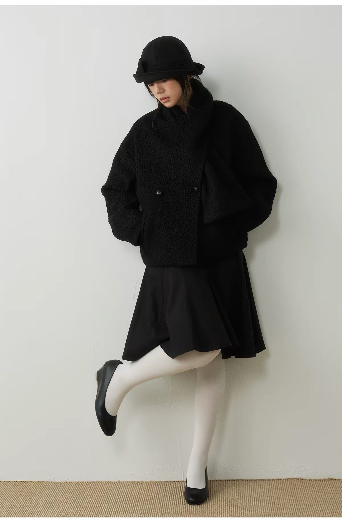nothing cozy ループウール マフラーカラーコート 詳細画像 7