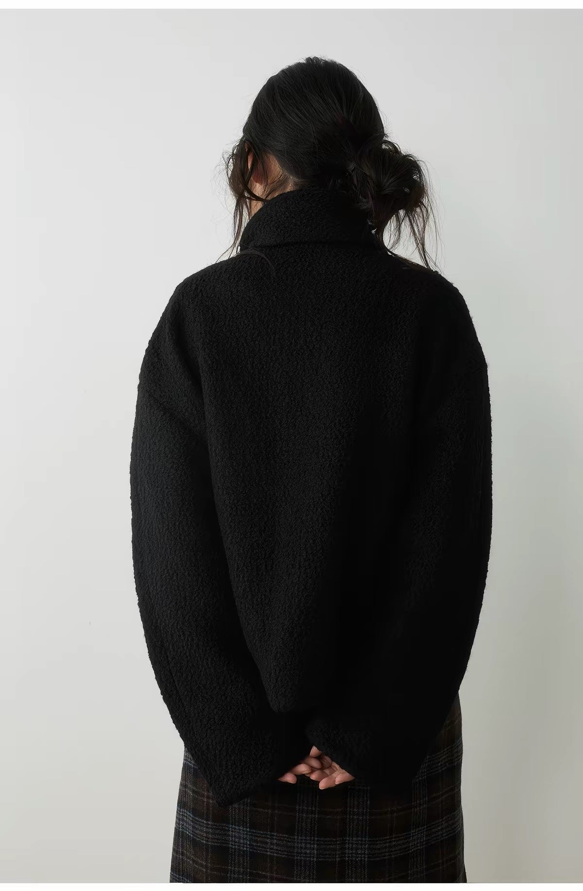 nothing cozy ループウール マフラーカラーコート 詳細画像 10